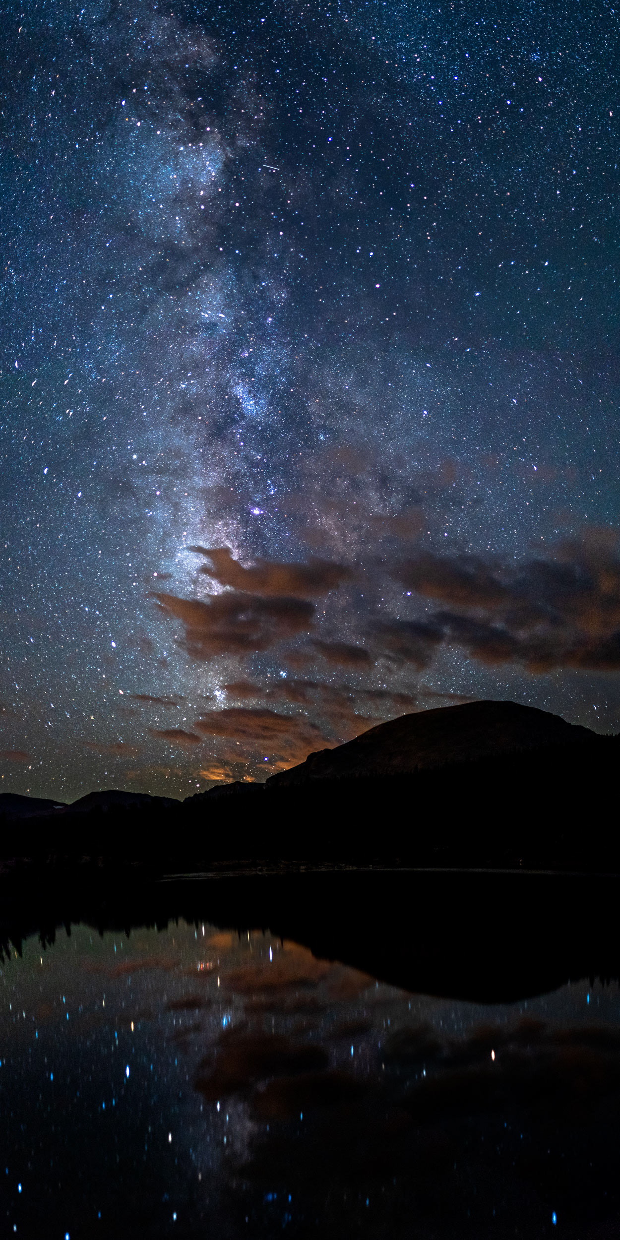 Milky Way Reflection Vertical Panorama