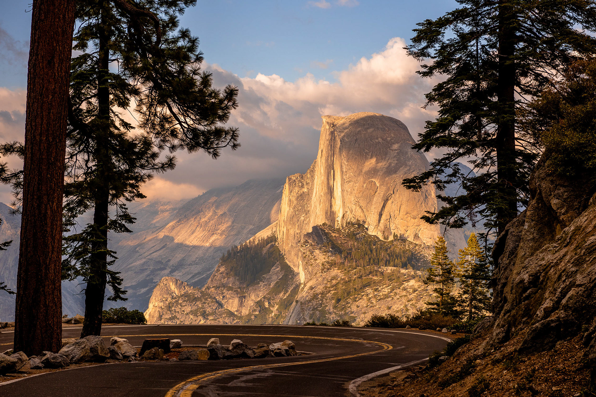 Half Dome View From Hairpin Turn on Wawona Road