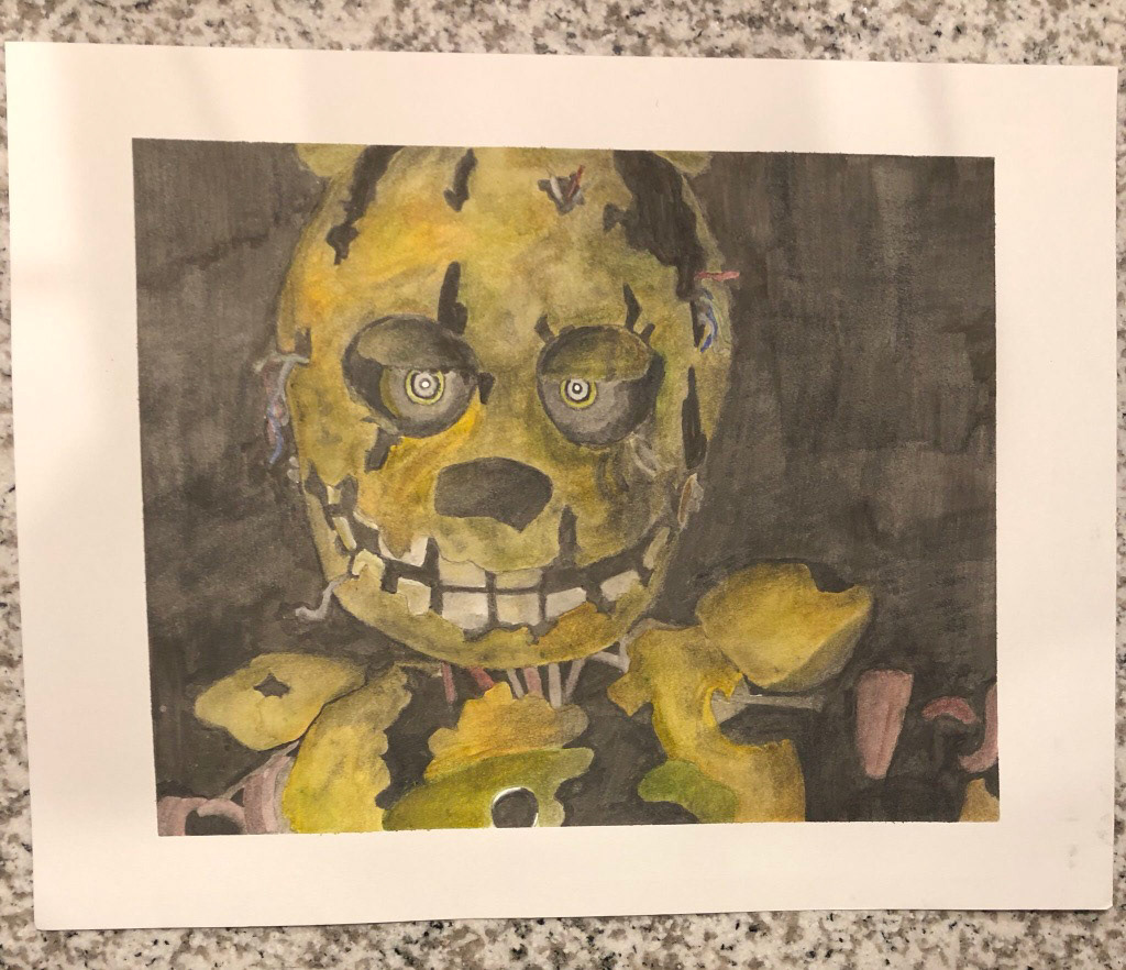 Springtrap Watercolor - Watercolor, 2019