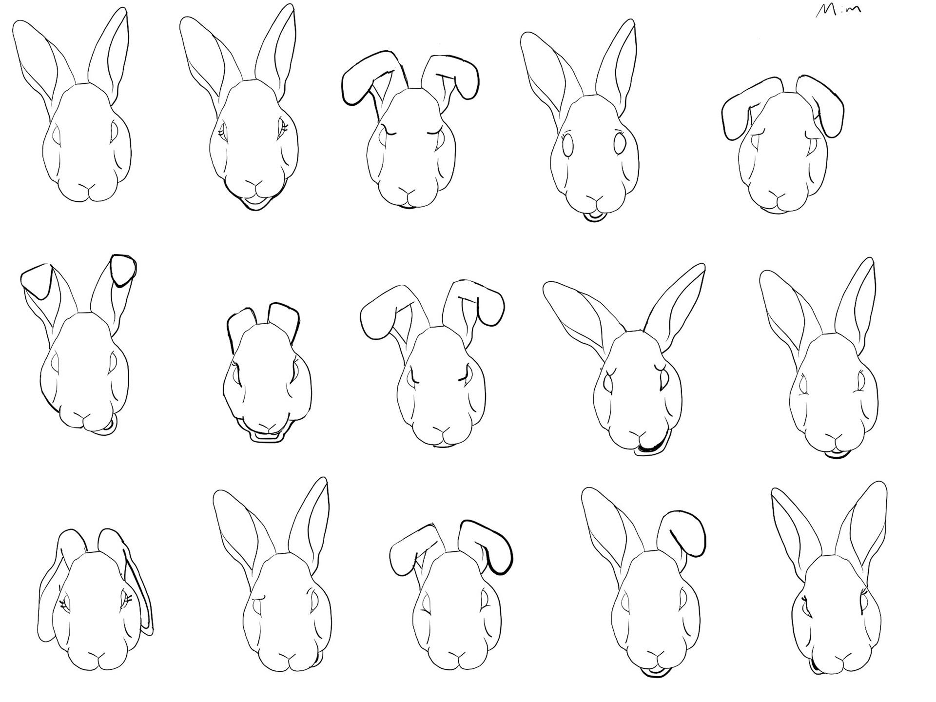 Mim Fripp Expression Sheet - Adobe Fresco