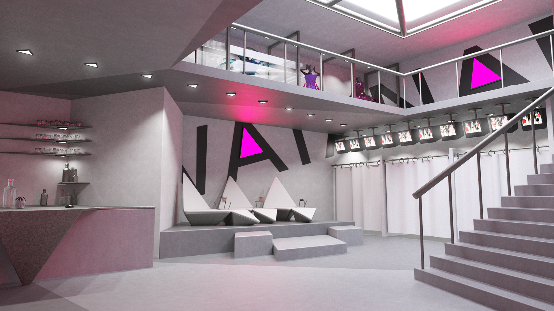 FREIES PROJEKT | Interior Design + lighting, shading, rendering