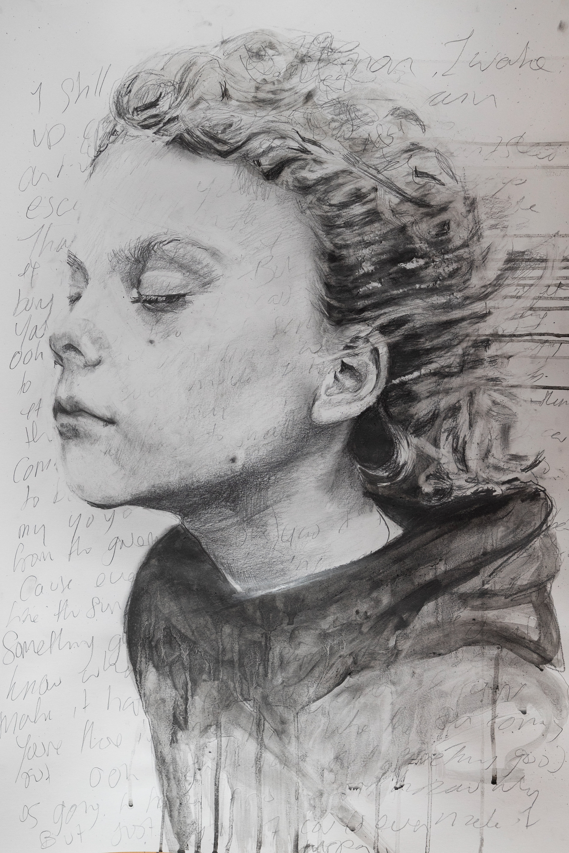 'Cloud Busting' pencil and liquid graphite on paper