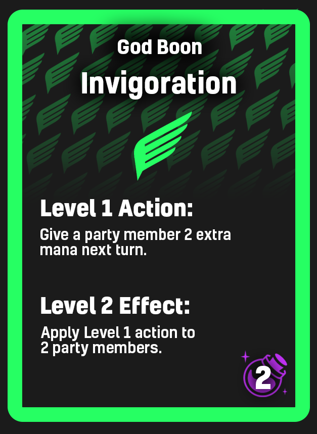 Example of a Boon card