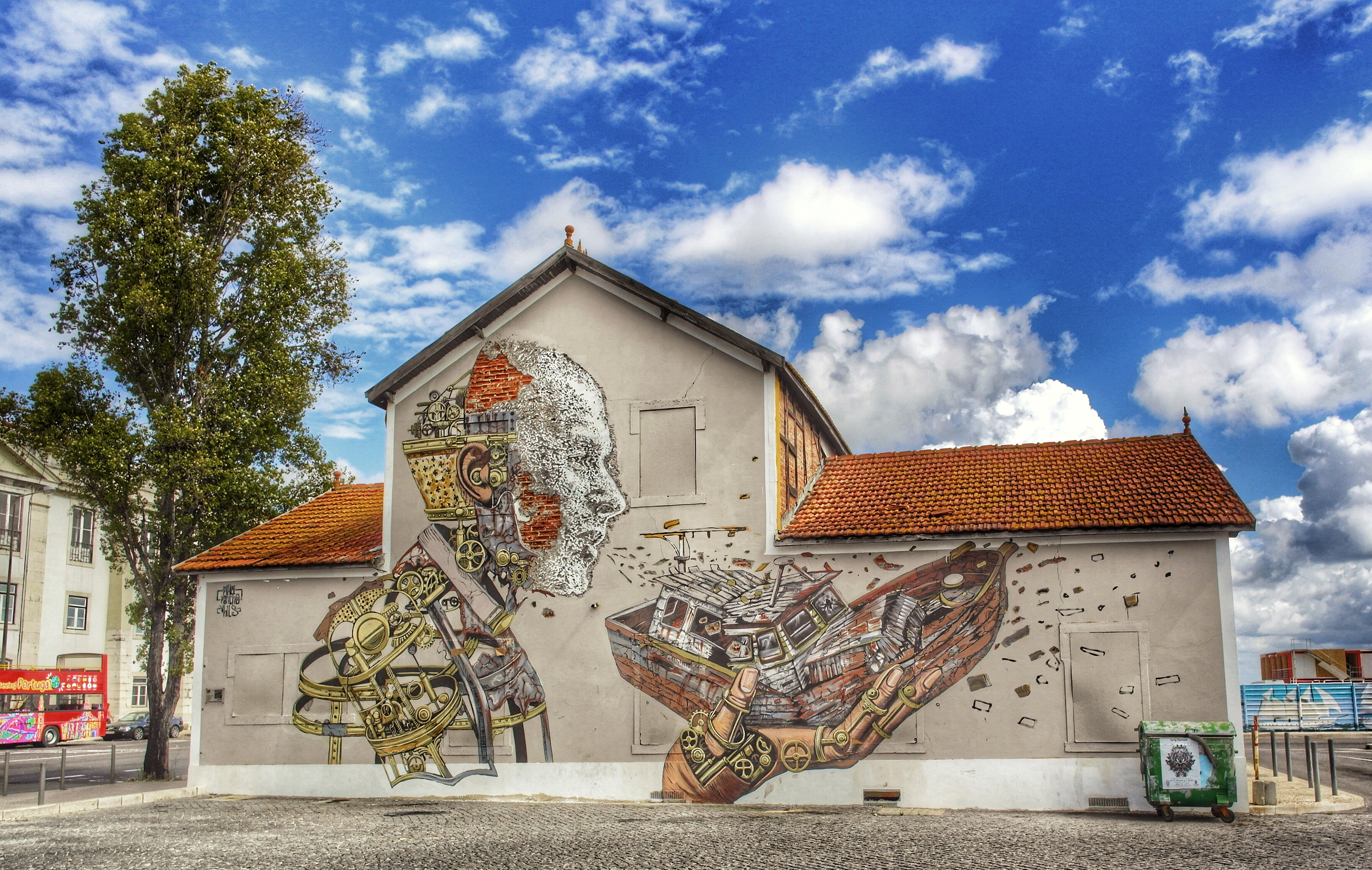 Art by Pixel Pancho & Vhils in Lisbon, Portugal