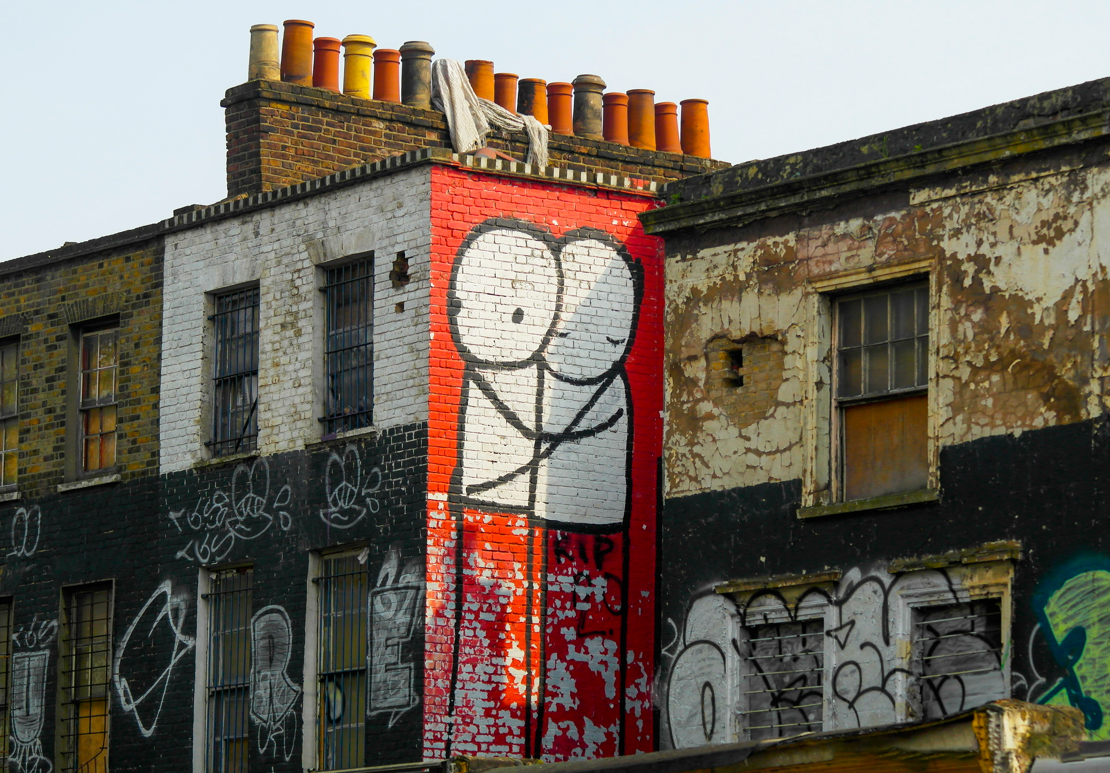 Art by Stik in London, UK