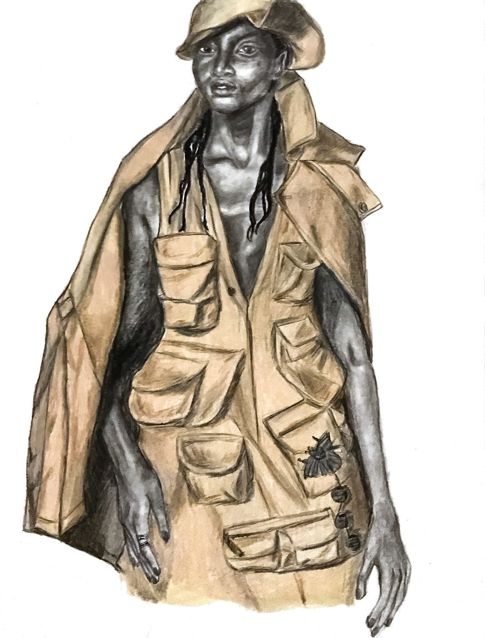 Graphite and Color Pencil