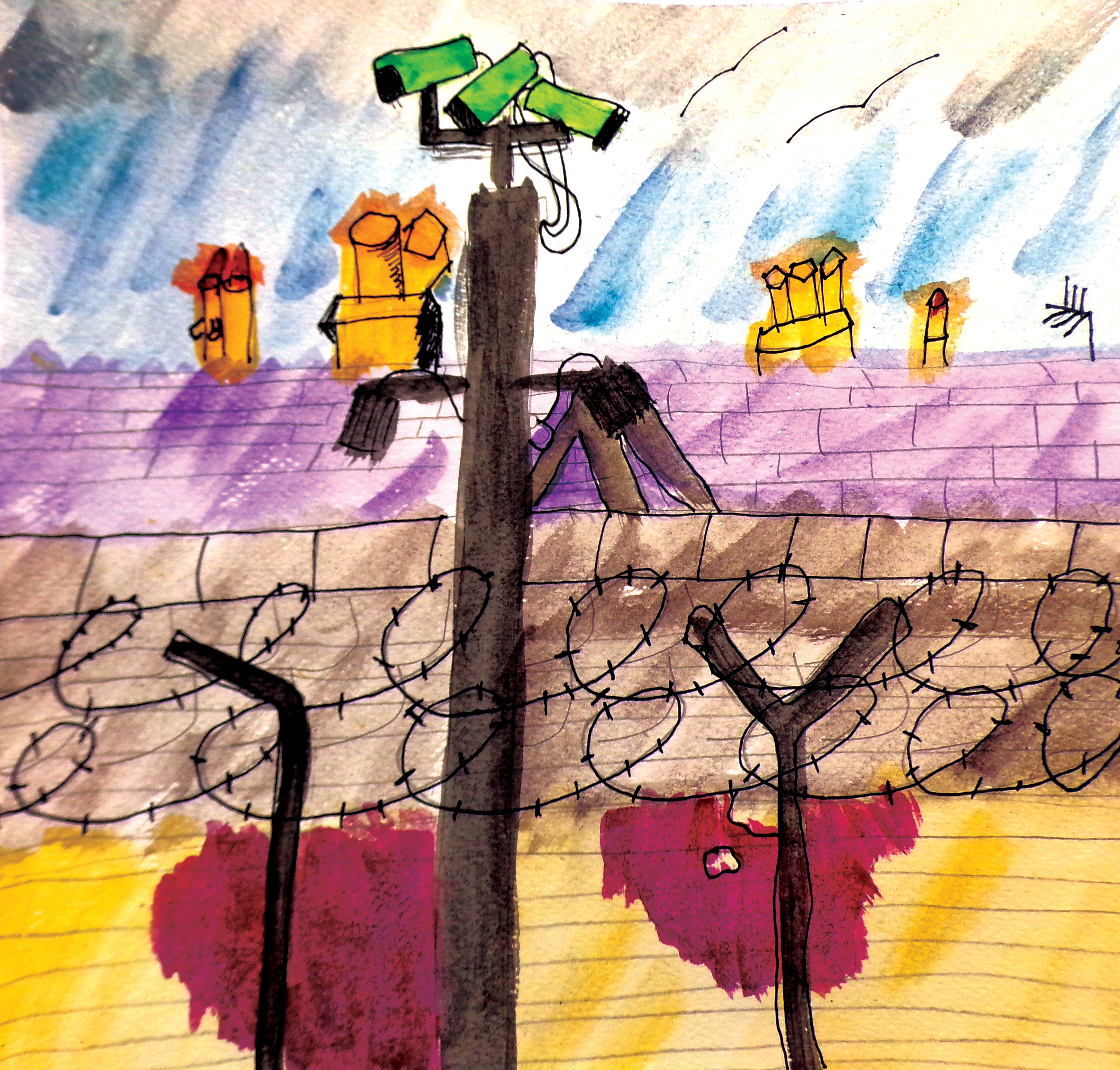 Prisoners view of Prison Wall