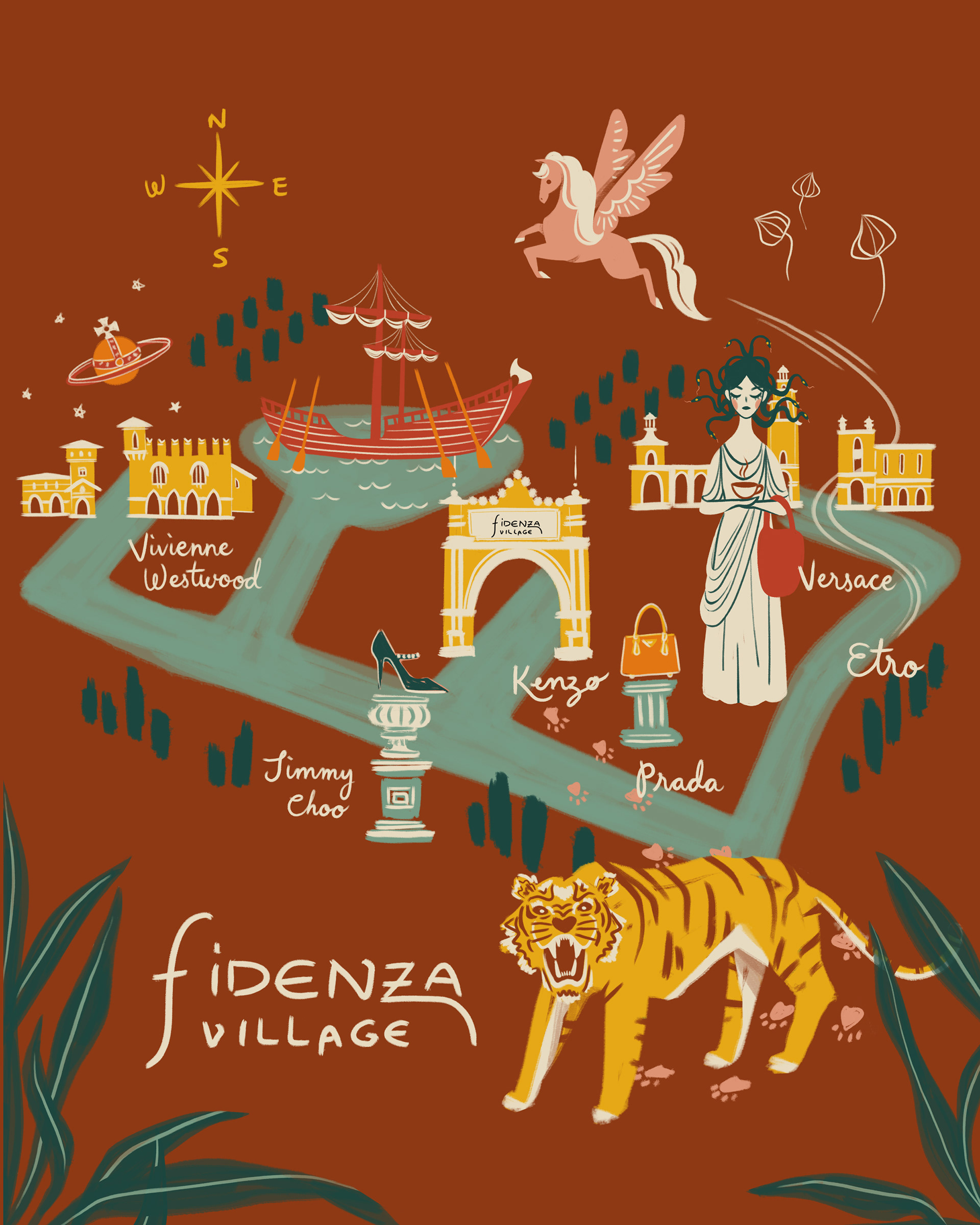 Fidenza Village Map