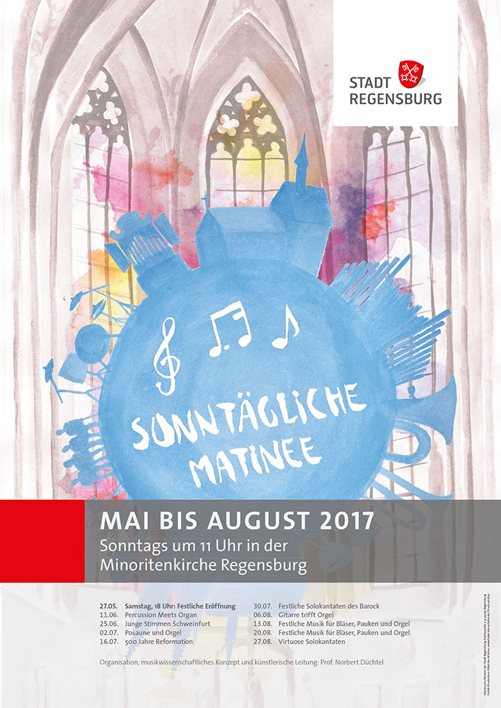 ILLUSTRATION, PLAKAT, MINORITENKIRCHE, LAYOUTGESTALTUNG: LISA VRABEC