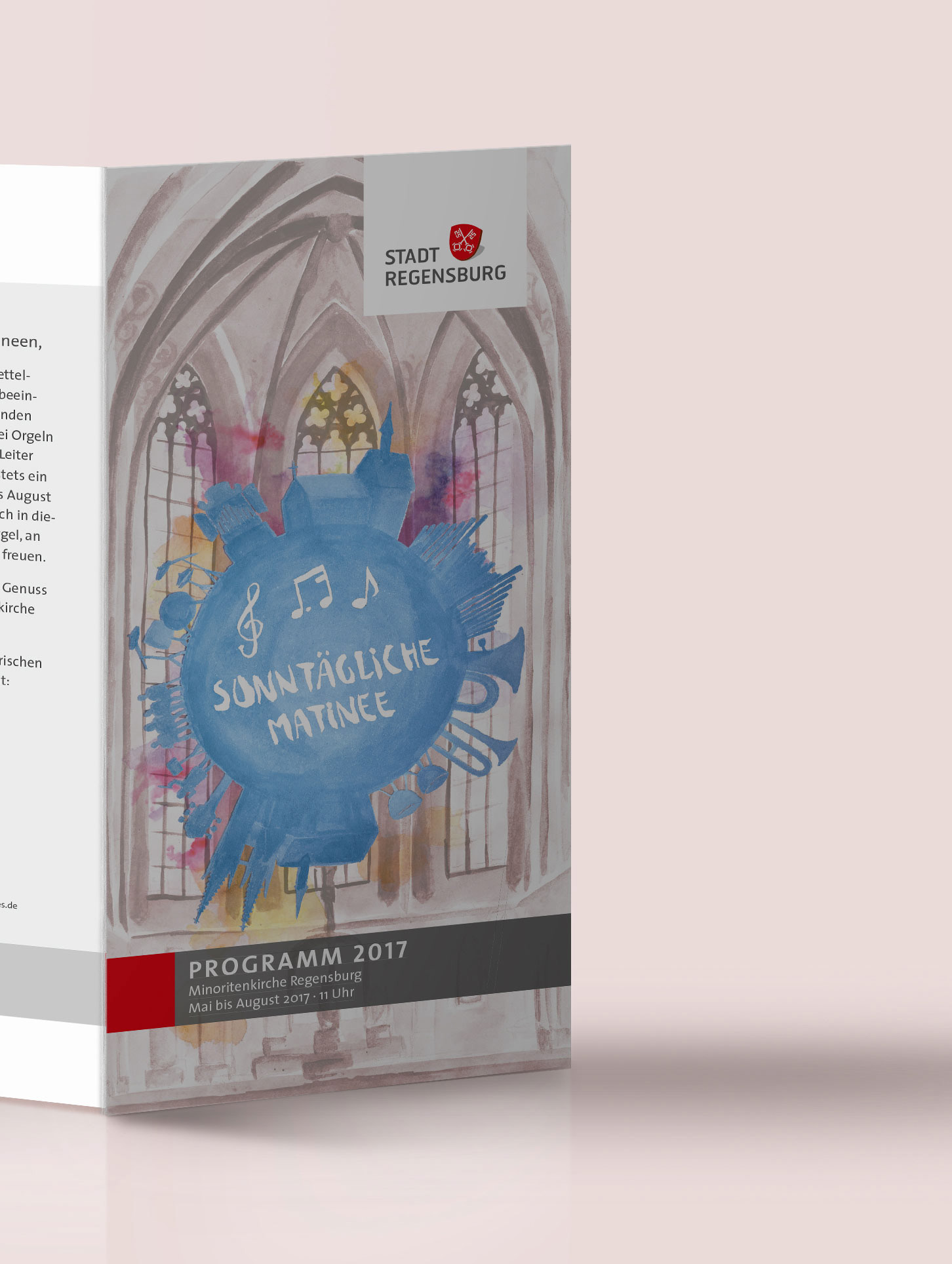 ILLUSTRATION, FLYER, MINORITENKIRCHE, LAYOUTGESTALTUNG, LISA VRABEC