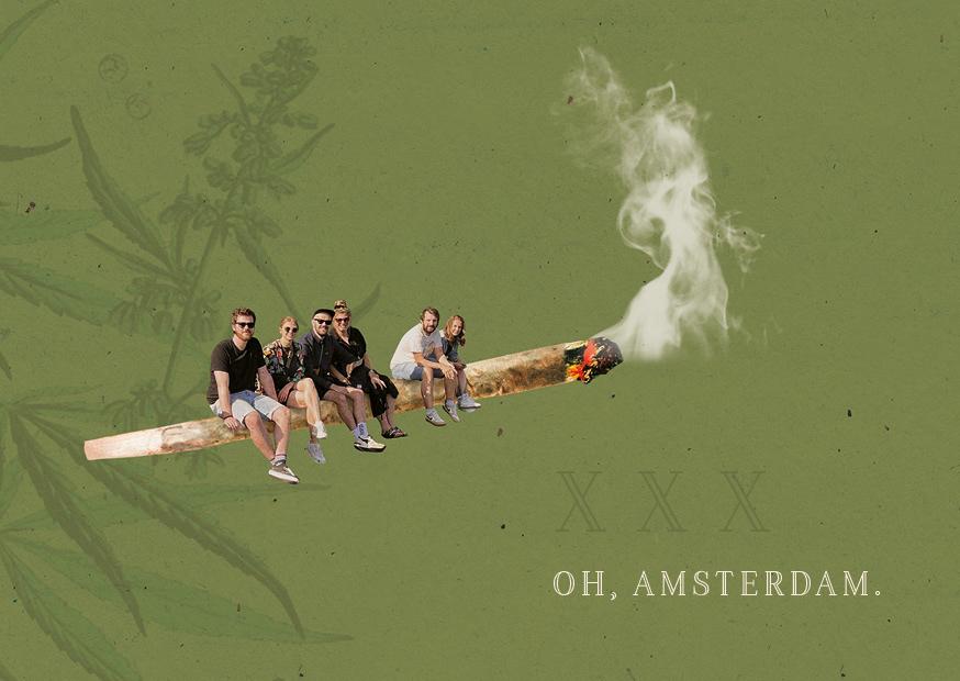 GEBURTSTAGSKARTE, OH AMSTERDAM