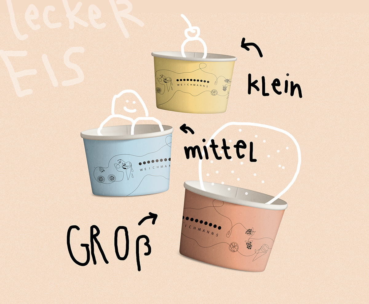 EISBECHER, 3 GRÖßEN: 100ML, 150ML, 300ML
