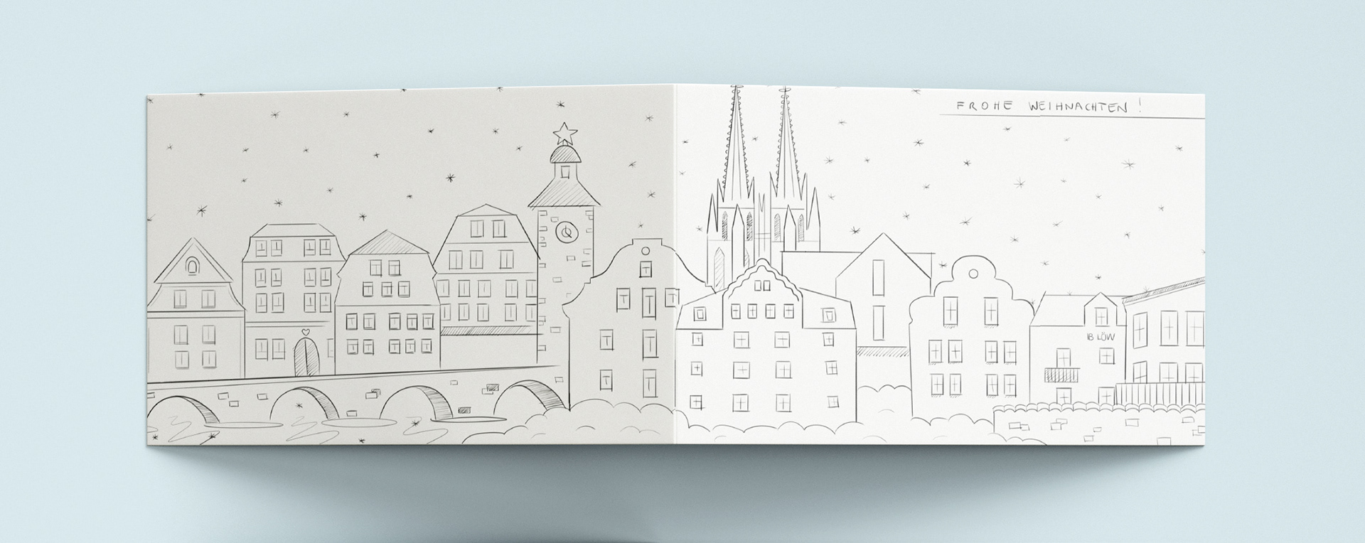 ILLUSTRATION, WEIHNACHTSKARTE, INGENIEURBÜRO LÖW