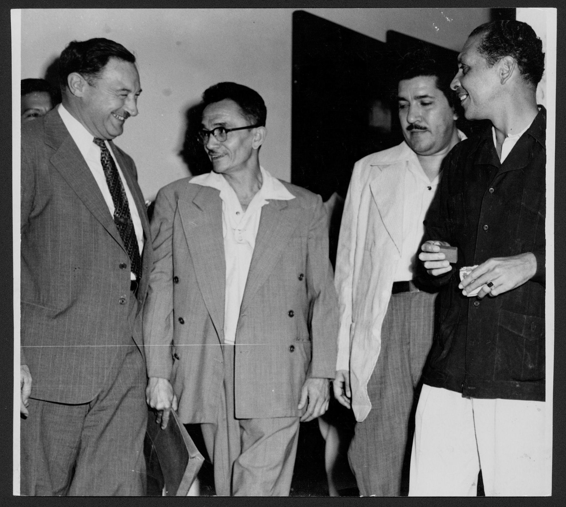 D.E. Thyvaert, Eusebio G. Moreno, Raúl Vargas y Cristóbal Negrón.Noviembre 15, 1951