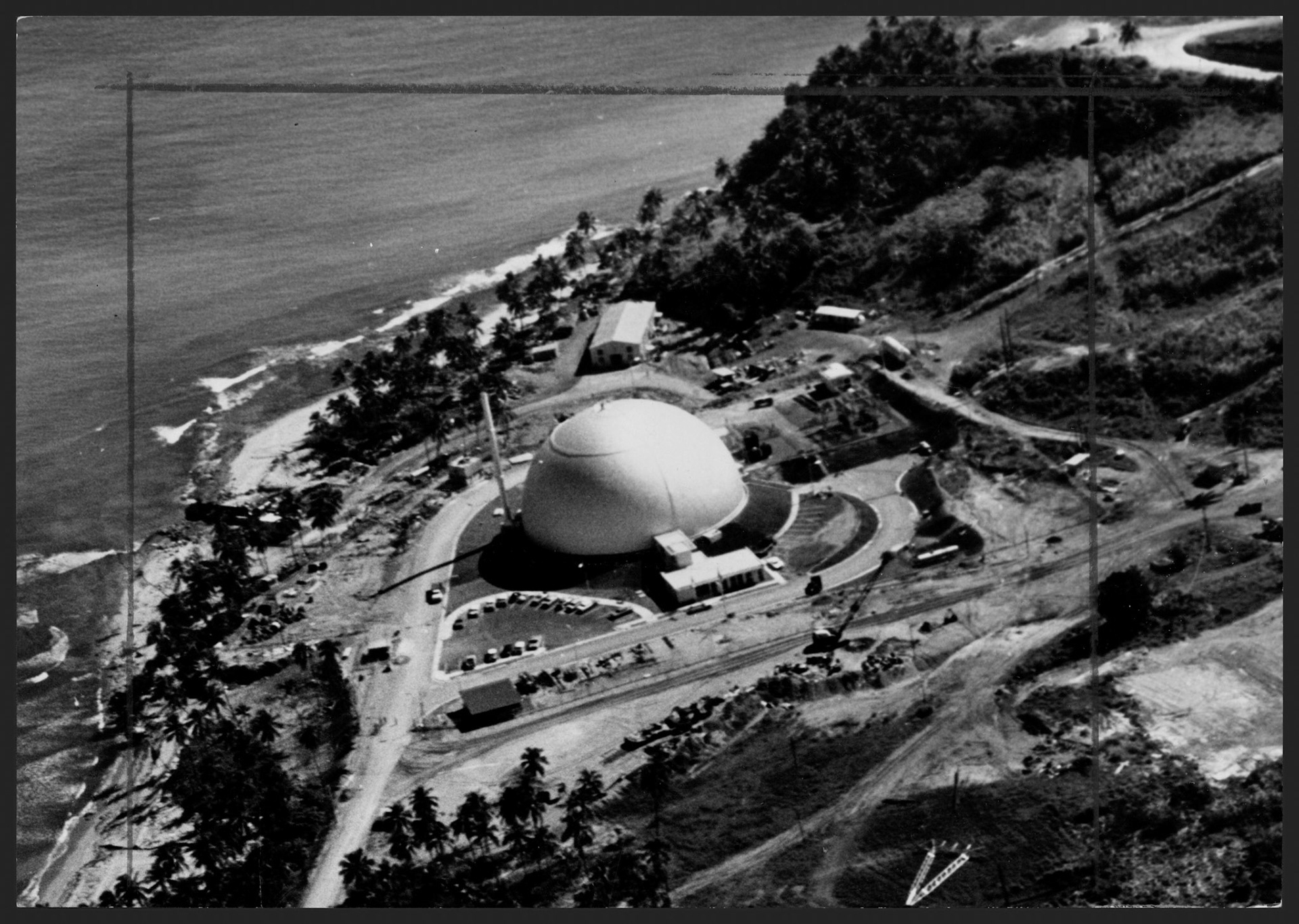 Vista aérea de la planta nuclear en Rincón.Junio 21, 1962