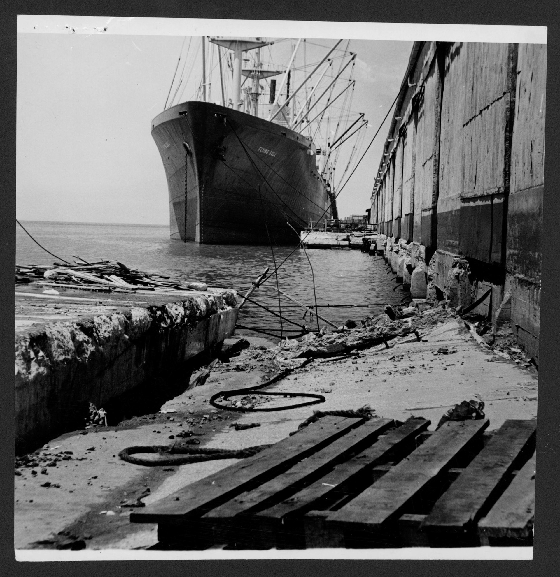 Muelle principal del puerto de Mayagüez.Marzo 23, 1961