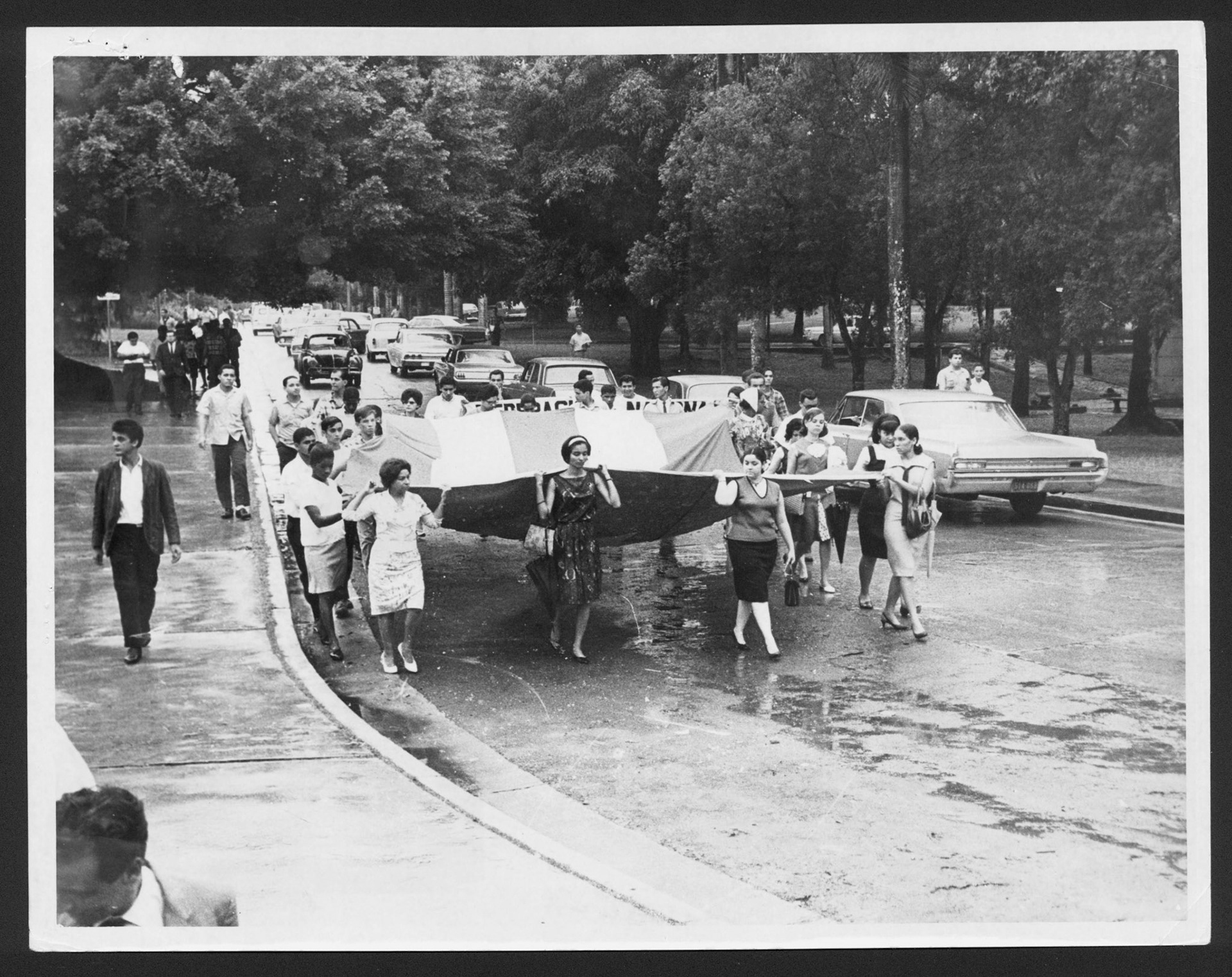 [Manifestación de la Federación Nacional de Estudiantes Puertorriqueños en la Universidad de Puerto Rico.Octubre 28, 1966
