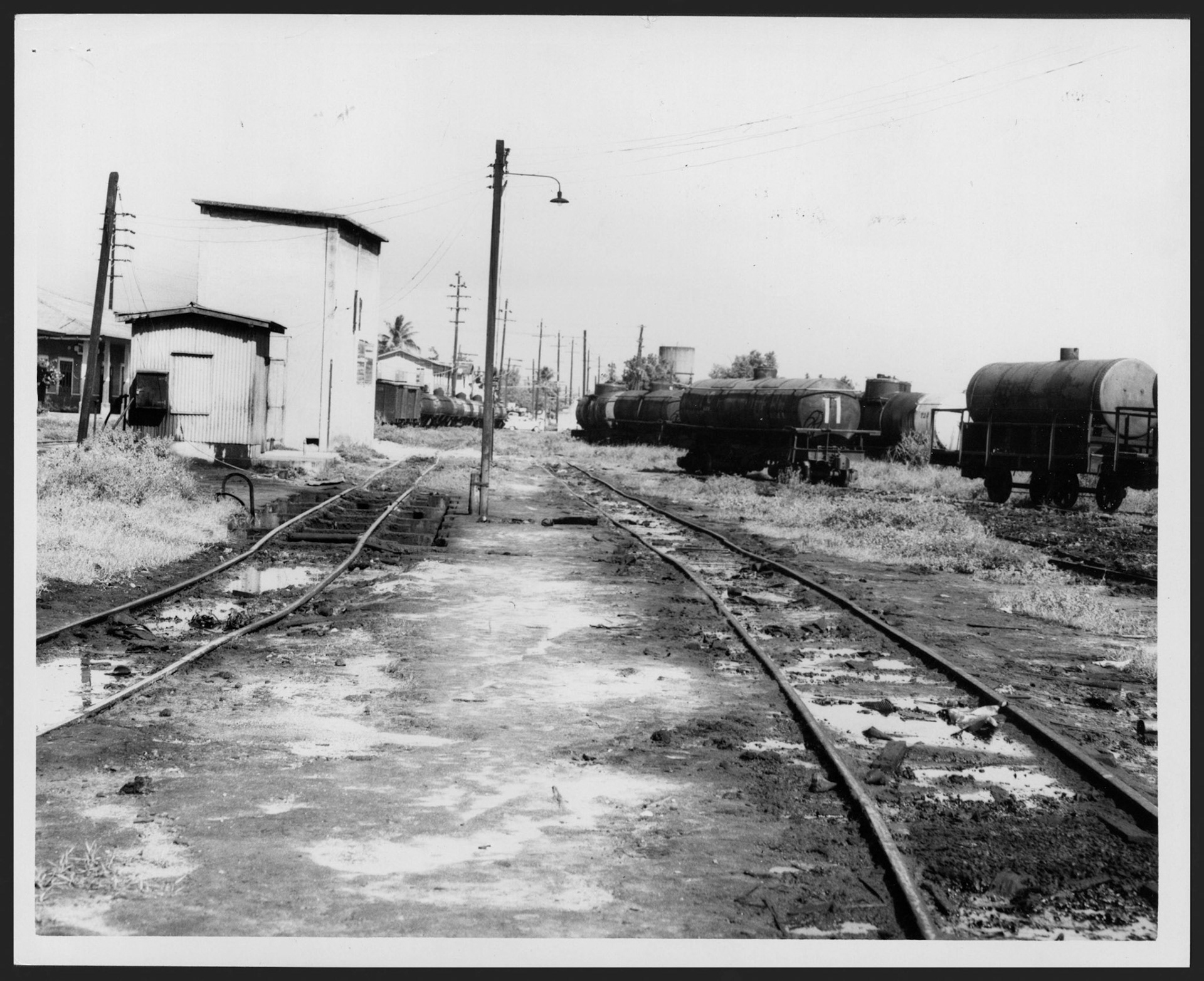 Vías del tren en el área de San Juan.Septiembre 21, 1953