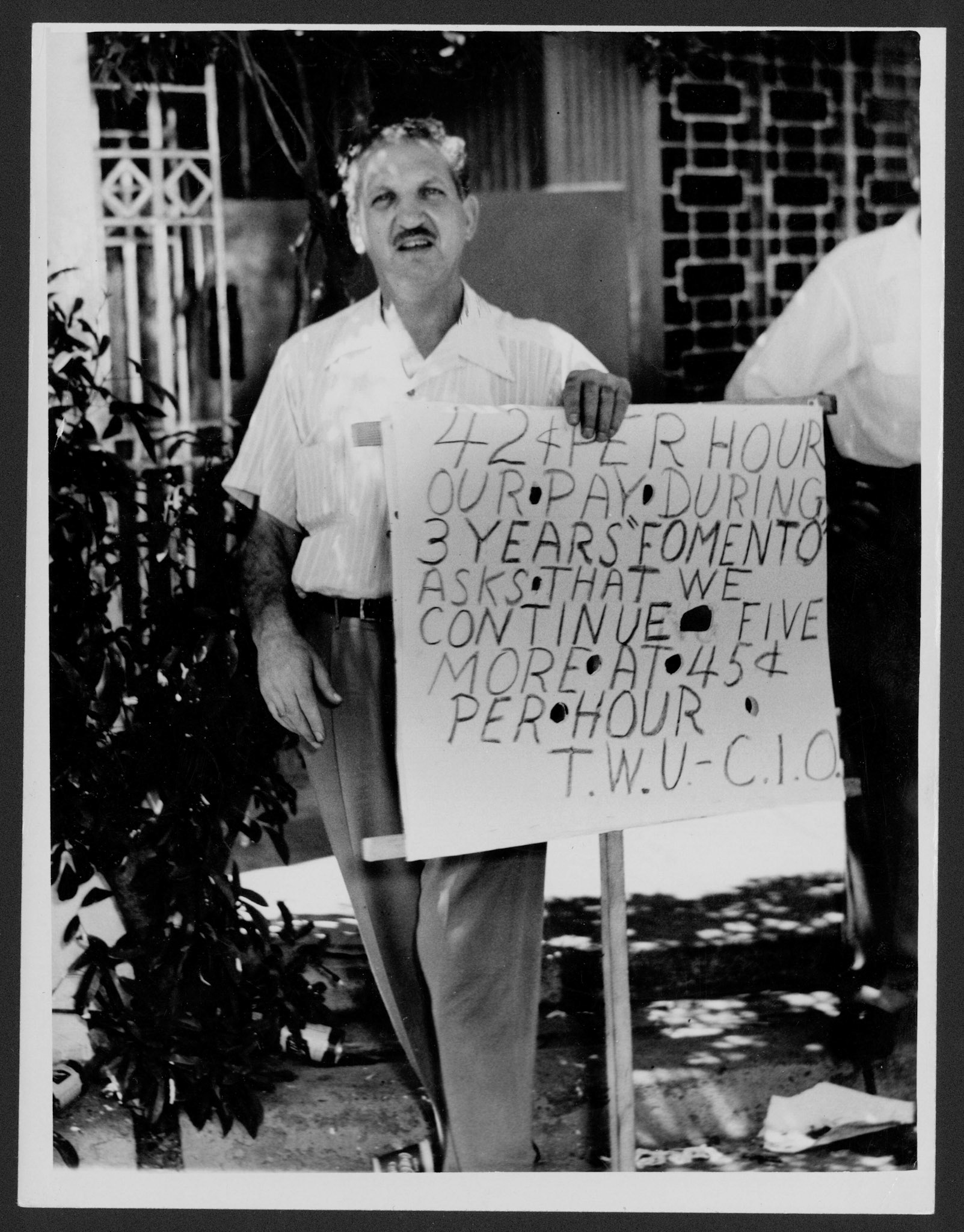 David Sternback apoyando huelga.Agosto 18, 1953