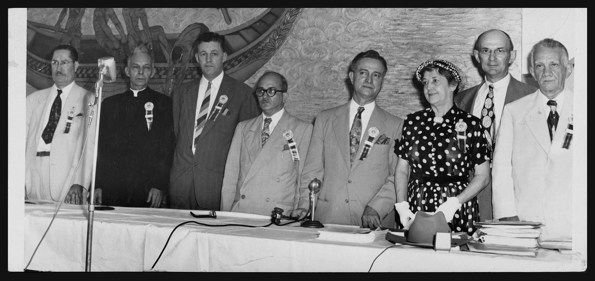 Asistentes a la convención nacional de la Asociación de Inspectores de Aduanas.Julio 8, 1952