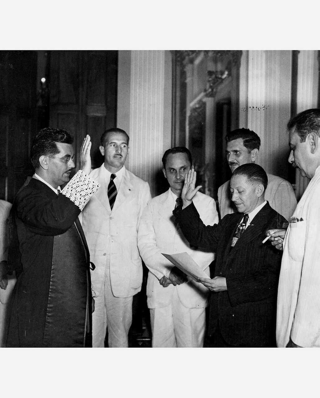 Toma de juramento a miembros del Consejo Ejecutivo.Enero 3, 1949