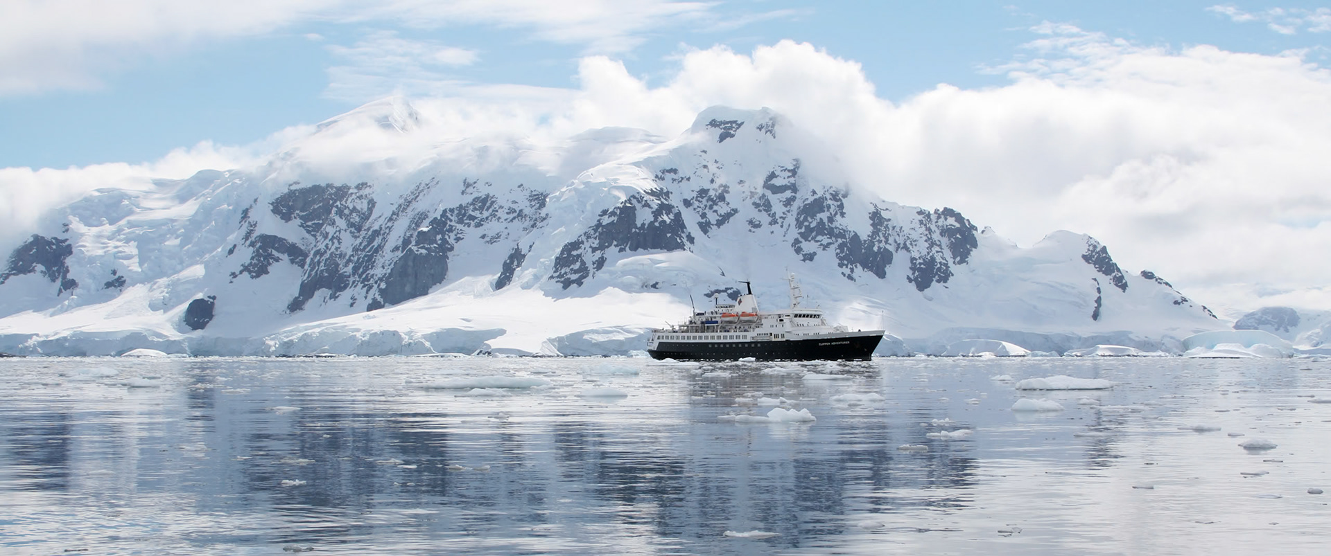 The Clipper Adventurer in Paradise Bay