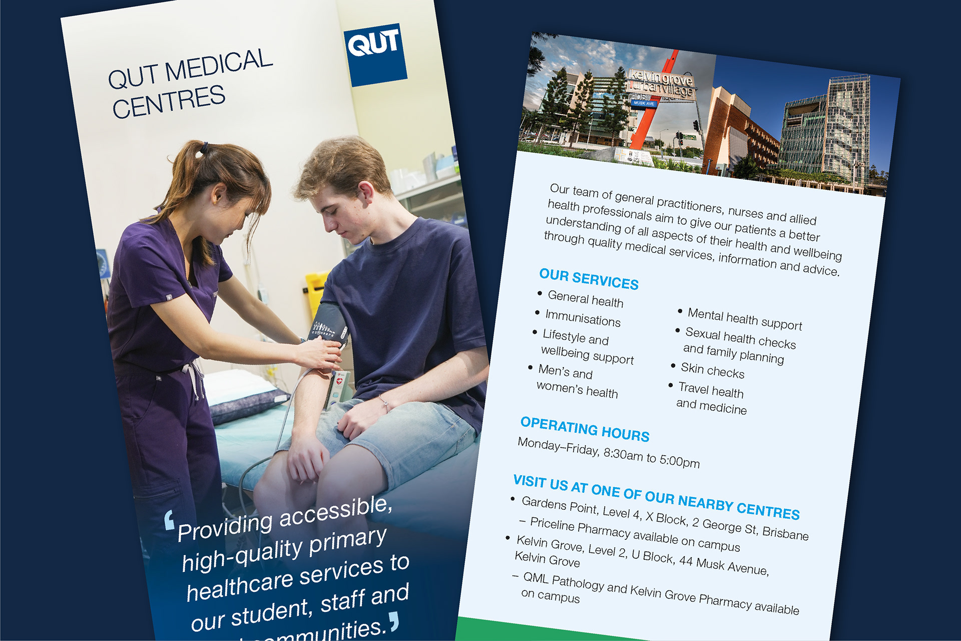 Work done for QUT Medical Centres