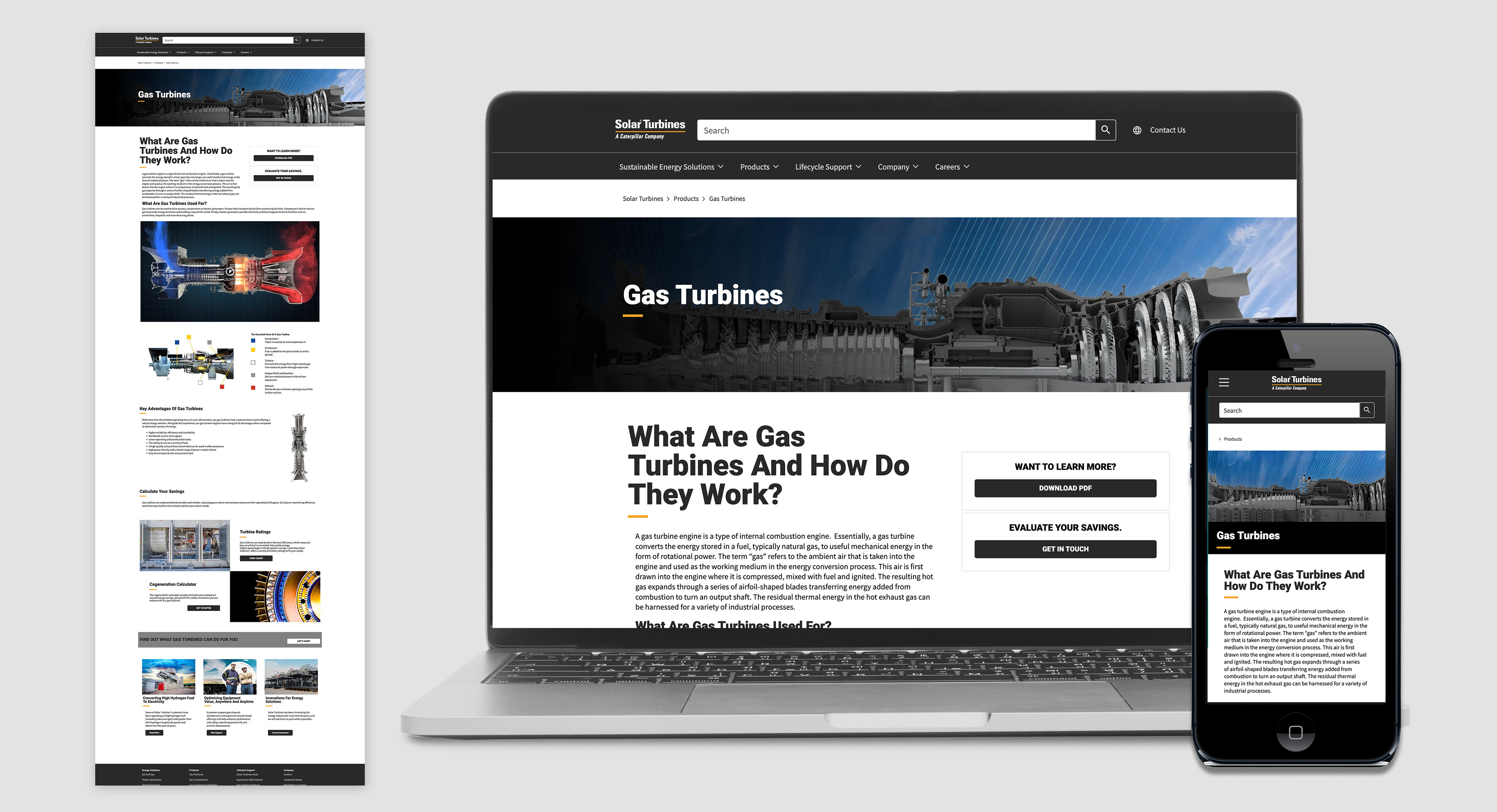 Solar Turbines - Website Redesign