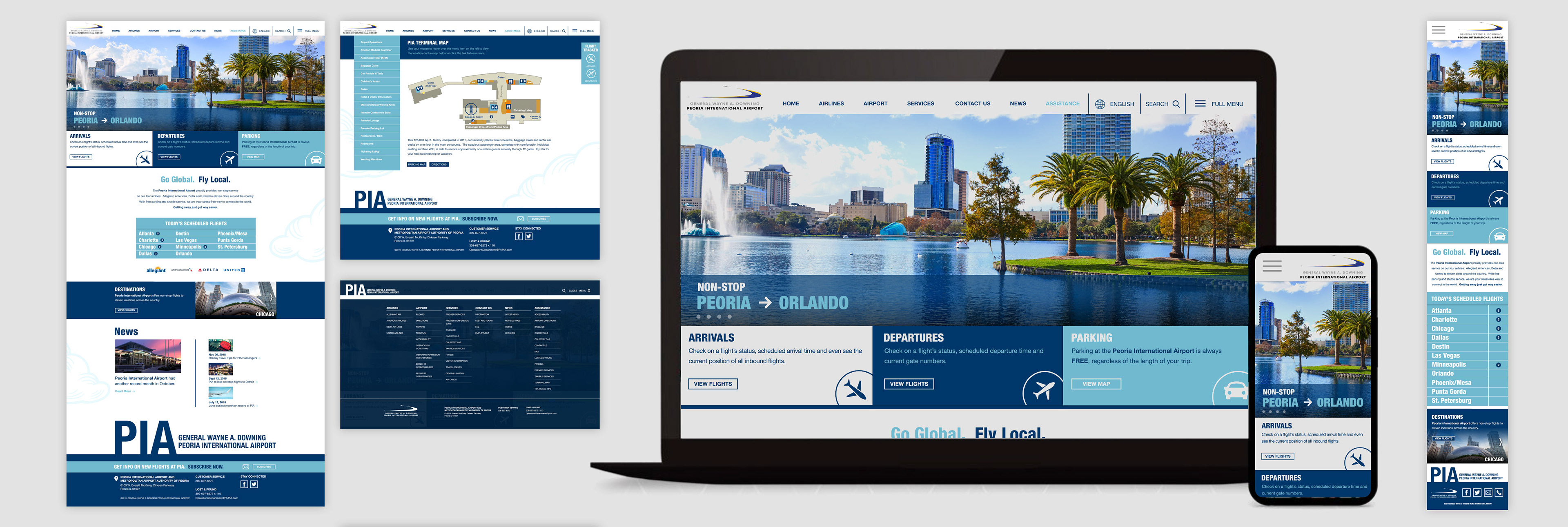 Peoria International Airport - Website Redesign