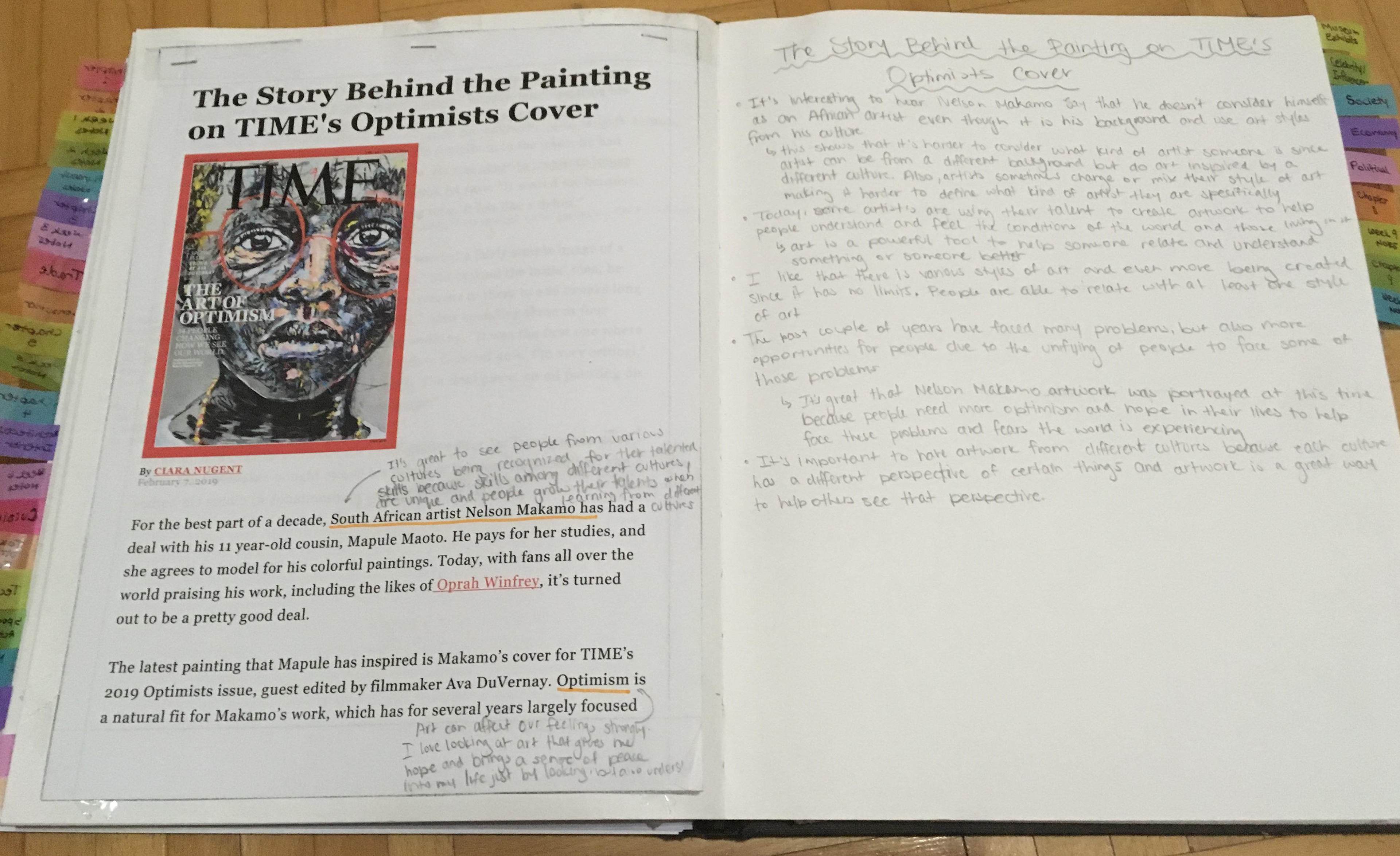 Notes and Reflection on Article