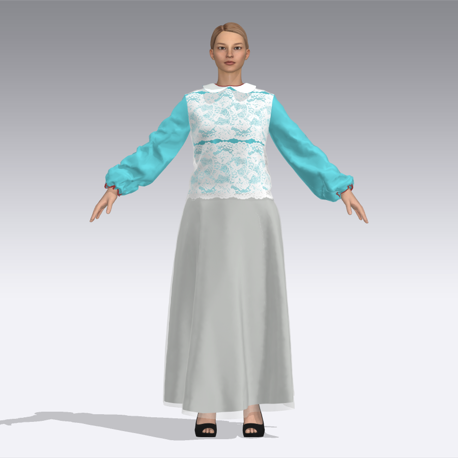 Front View with Model