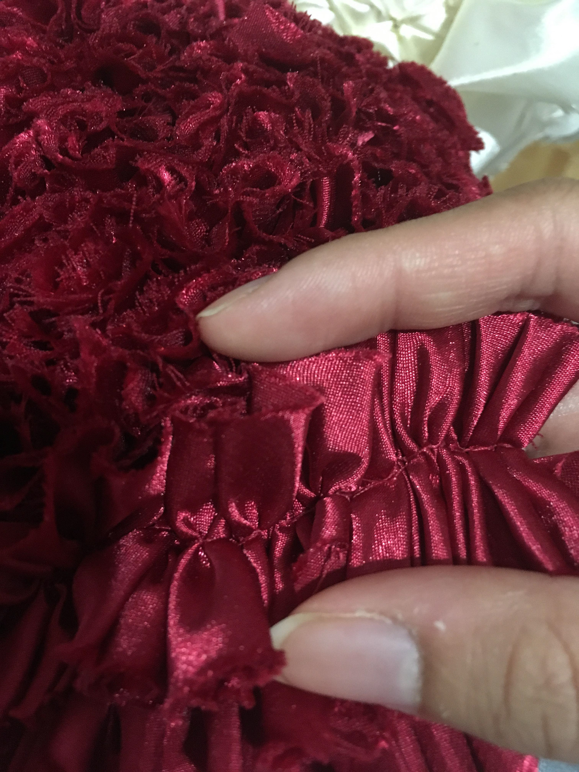 Gathered Double Edge Ruffle