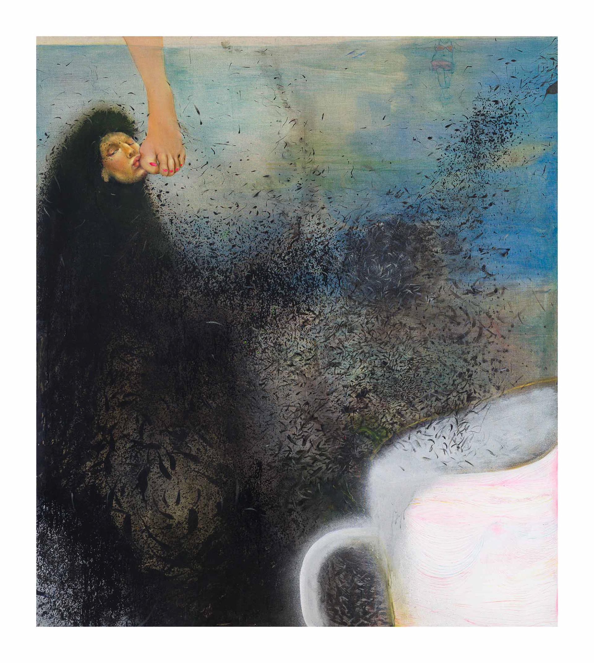 Zuzanna Szary, Earl Grey, oil on canvas, 170 x 150 cm, 2023