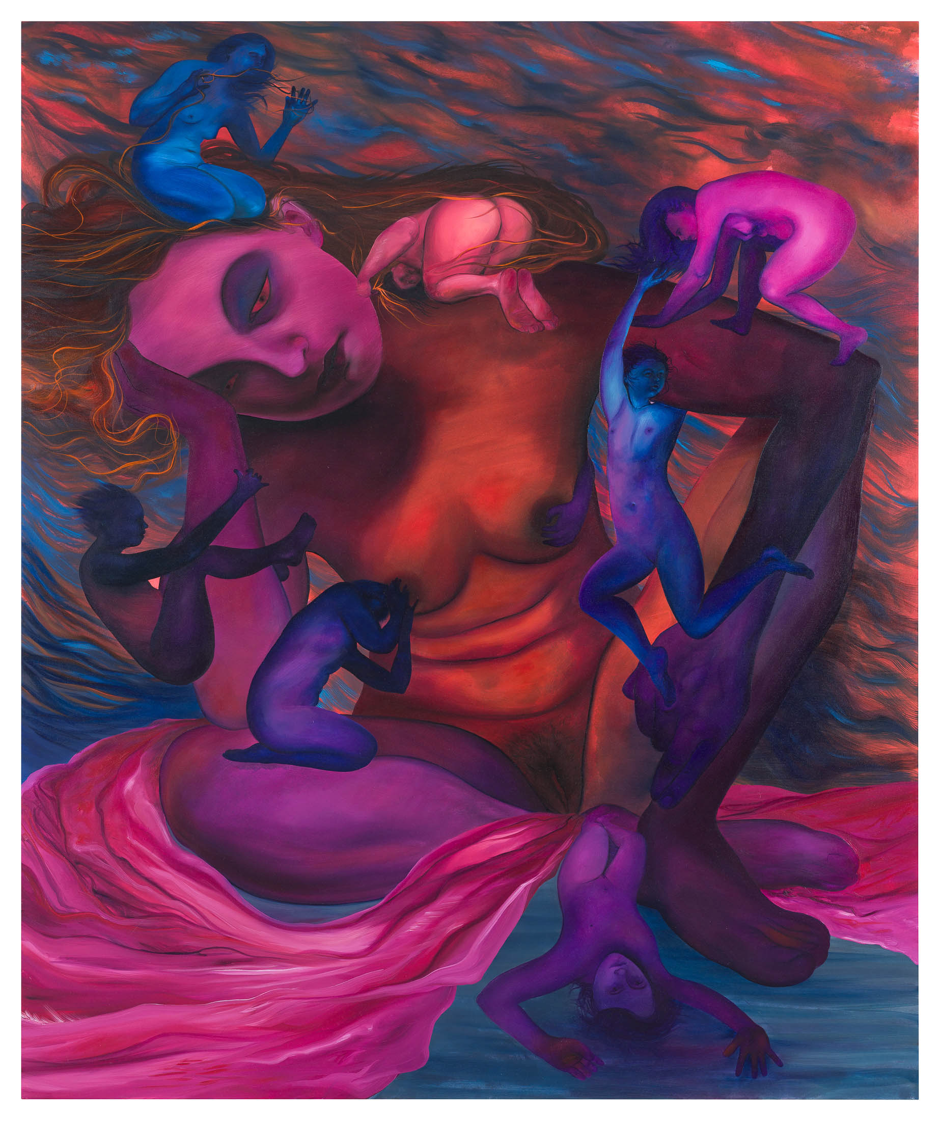 Paulina Stasik, Immobility, oil and acrylic on canvas, 180 x 150cm, 2023