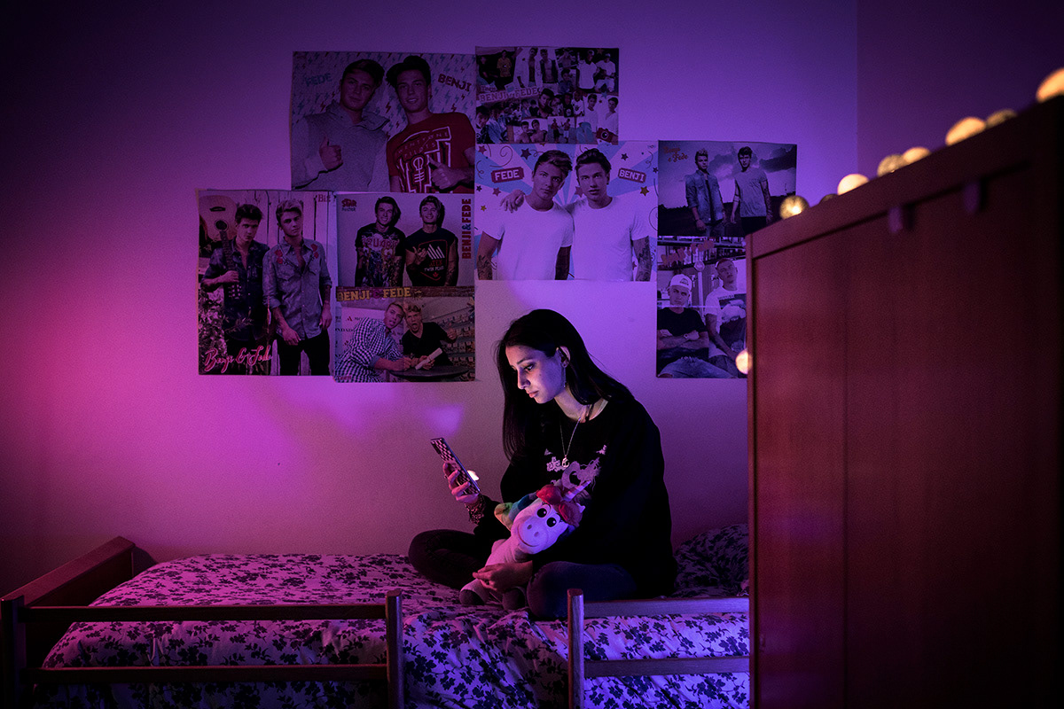 Livia, 17, attends the fourth year of multimedia artistic highschool