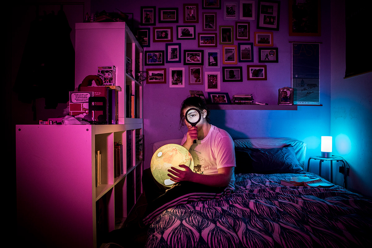 Elia, 15, attends the second year of classical highschool