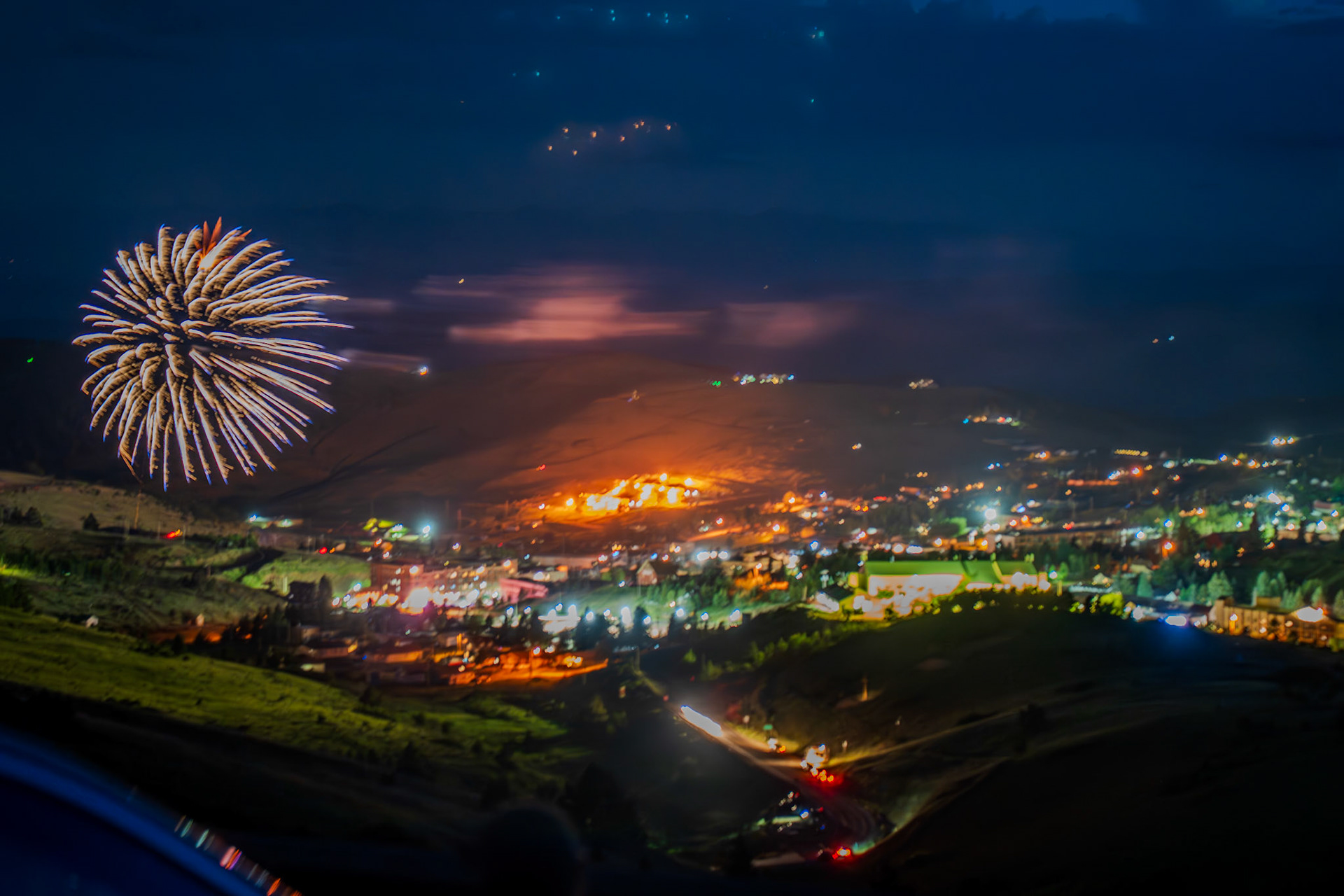 Fireworks at 9000 feet