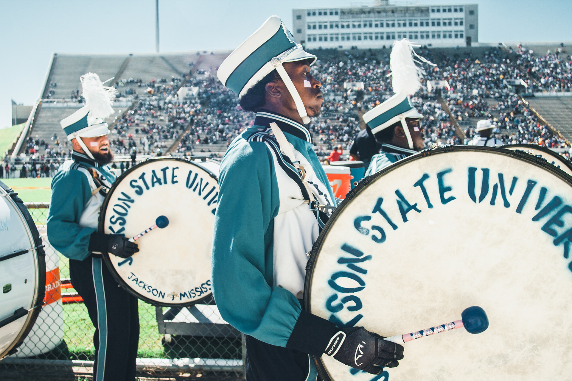 Jackson State University Sonic Boom of the South Band at Football Game