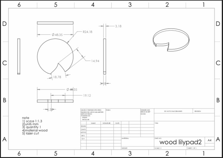Mapped out SolidWorks pieces