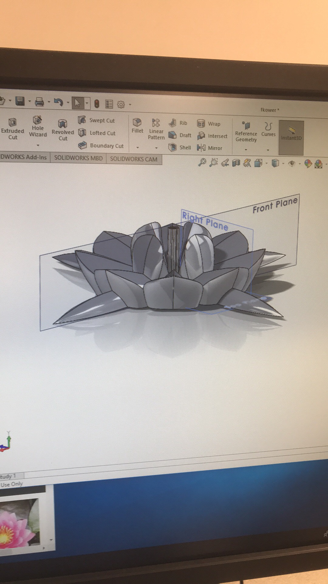 Working in SolidWorks
