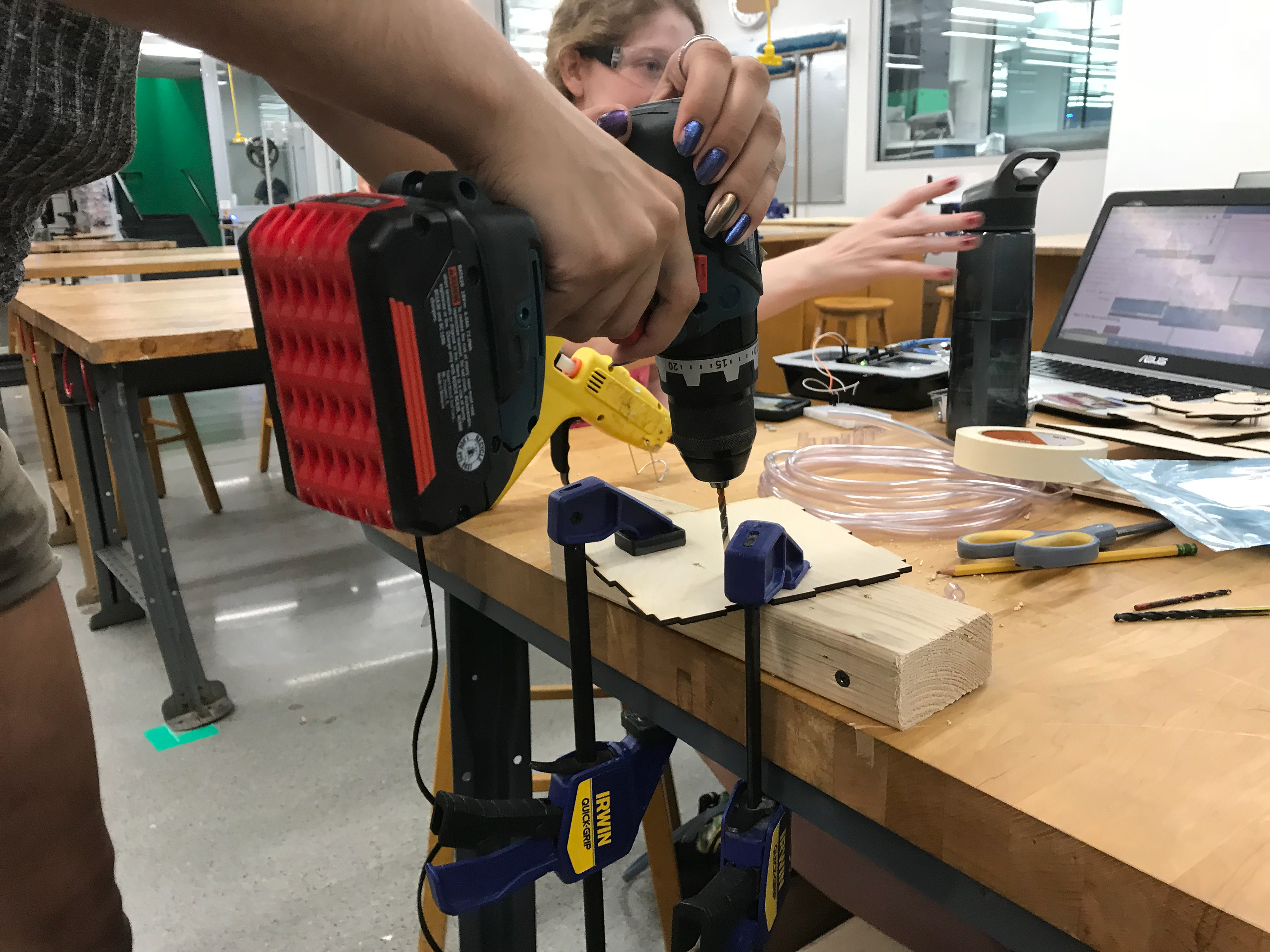 Using Power tools to put the box together
