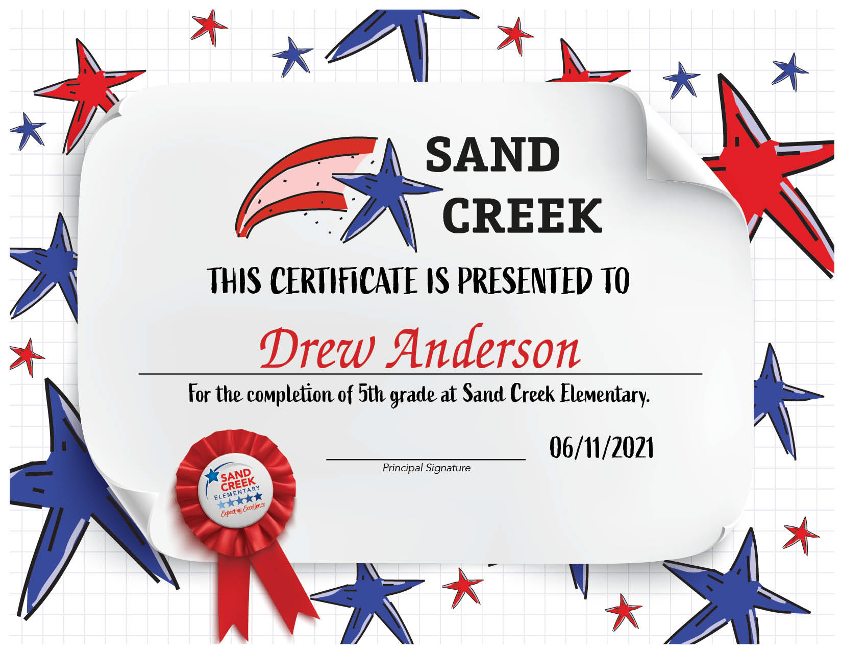 We can design and use your info to merge into certificates like this example.