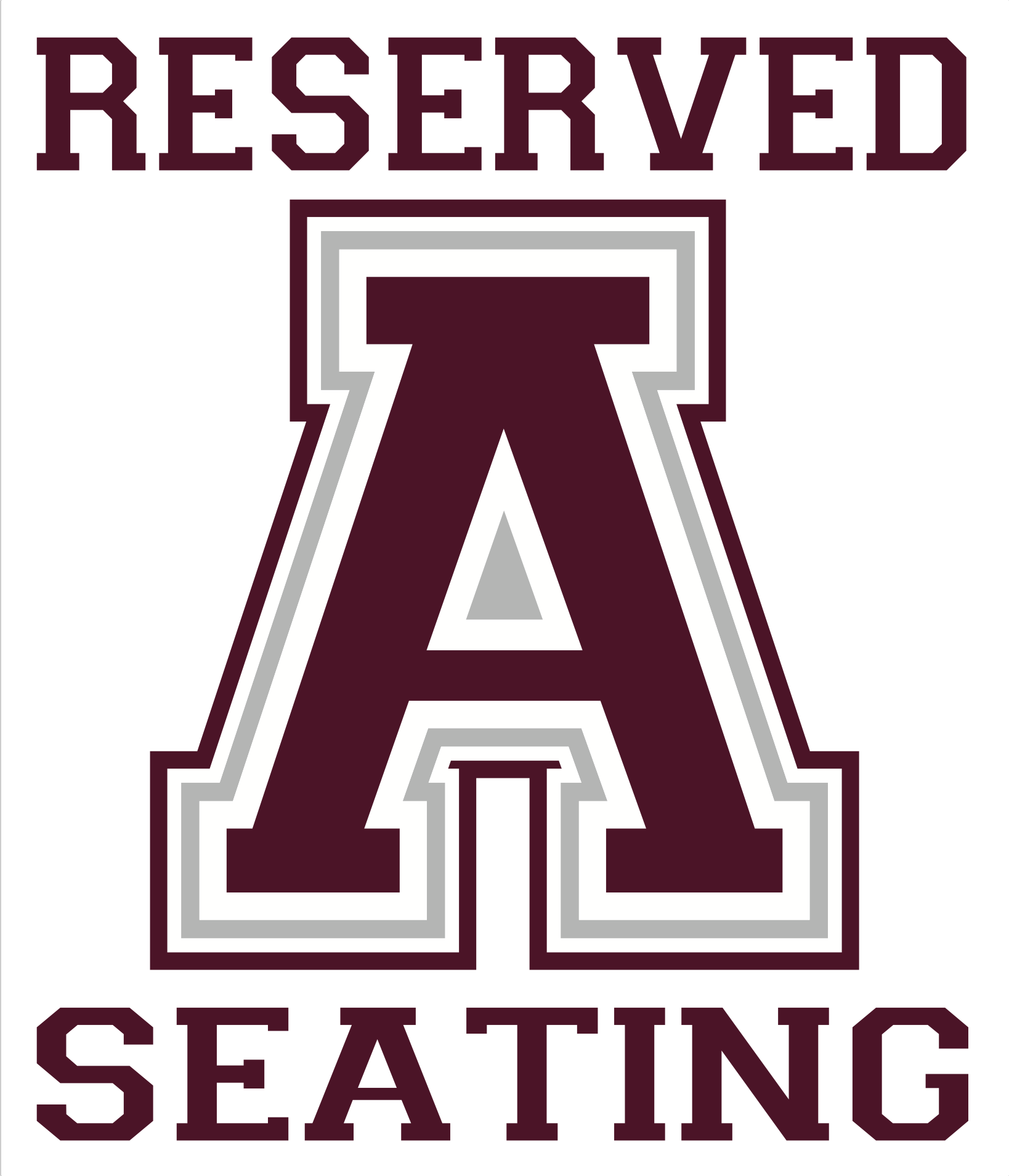 Stickers for reserved seating in stands.