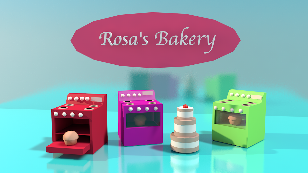 Rosa’s Bakery is a concept design of a toy bakery I created in Cinema 4D.