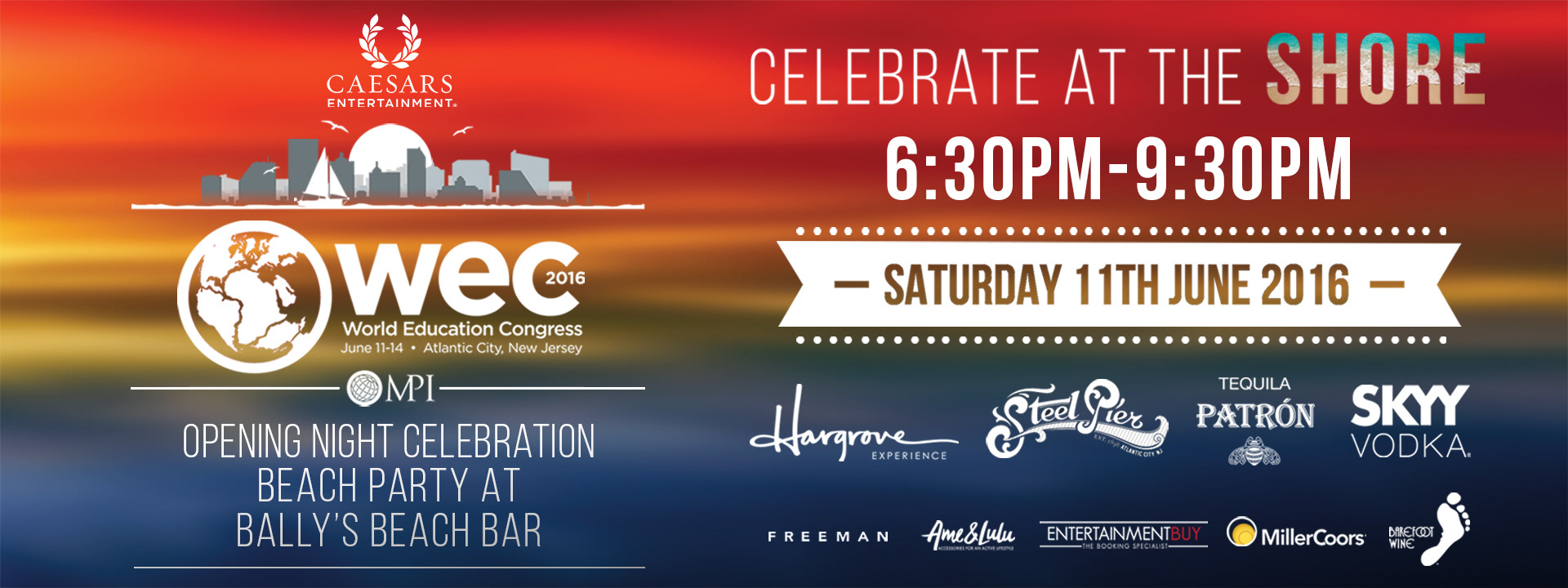 Promotional banner I designed for one of the premier events that Caesars Entertainment sponsored. This was one of the first design projects in my career that I was responsible for the overall look/feel of how we marketed an event. (I have fond memories of dragging the boat icon across my screen in Photoshop so it looked like it was sailing.)