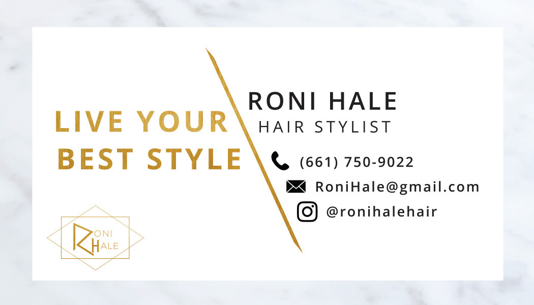Business Card Design (Front) - Roni Hale
