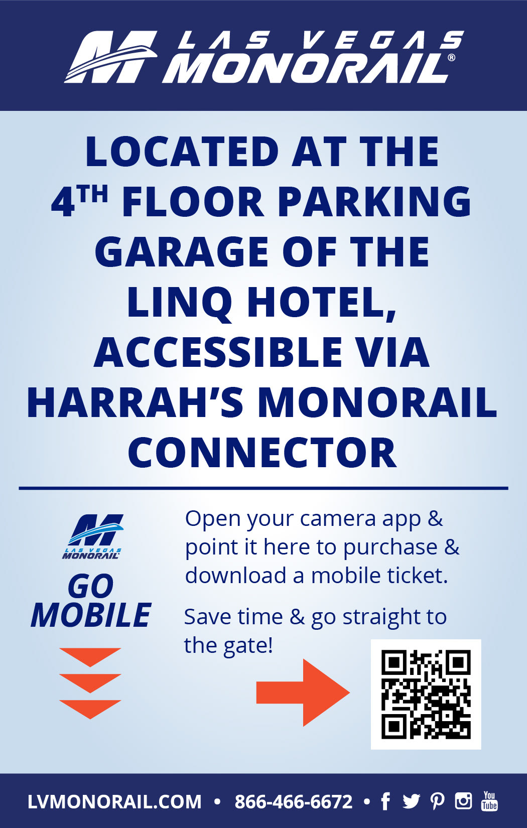 Las Vegas Monorail Rack Card Design (Front)