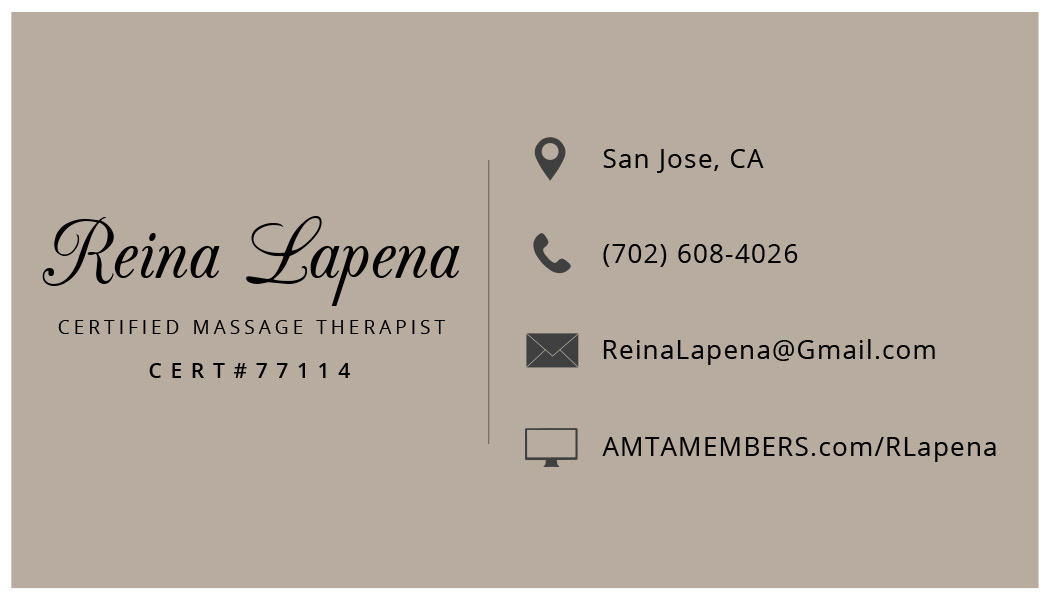 Business Card Design (Front) - Reina Lapena