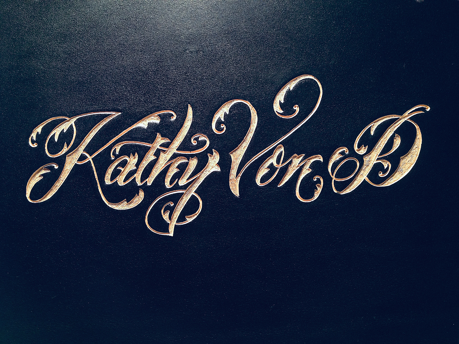 Carved Leather Tattoo Portfolio for Kat Von D