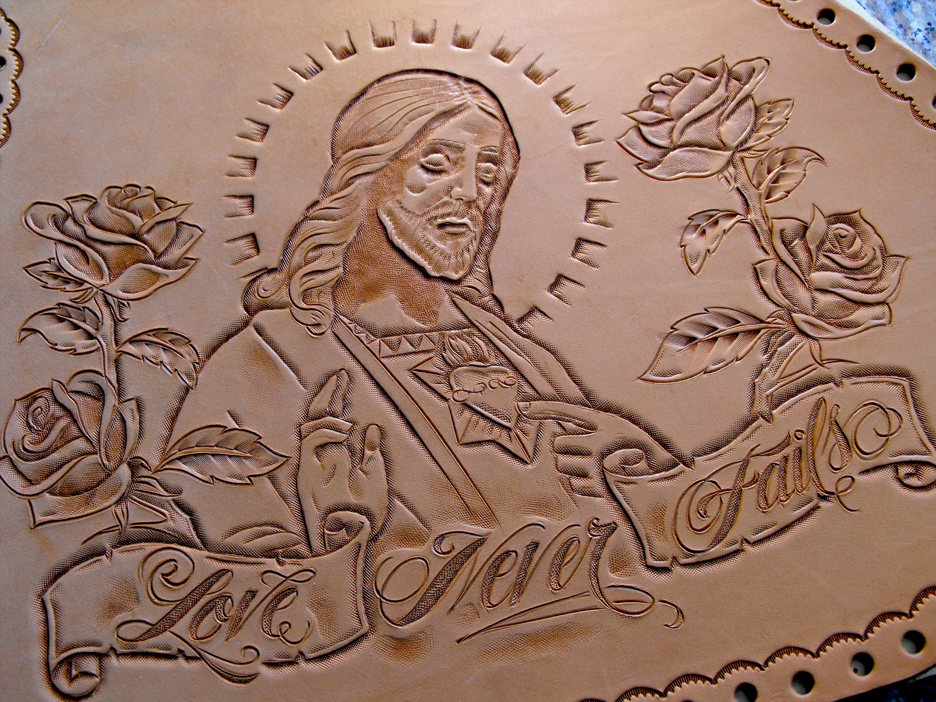 Designed and Hand Carved Leather Handbag  for Jay Adams Dogtown R.I.P. 